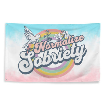 Normalize Sobriety Flag – Recovery Lifestyle Wall Decor - Default Title | Sobervation