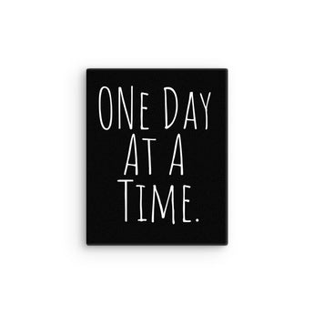 One Day at a Time Canvas – Minimalist Recovery Wall Art - 8″×10″ | Sobervation