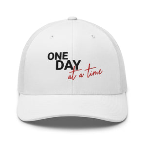 One Day at a Time Embroidered Retro Trucker Hat - Recovery Streetwear - Default Title | Sobervation