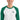 One Day at a Time Embroidered Unisex 3/4 Sleeve Raglan Shirt - White/Red / S | Sobervation