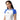 One Day at a Time Embroidered Women's Micro Rib Raglan Baby Tee - White/Red / M | Sobervation