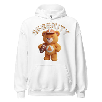 Orange Serenity Cub Hoodie – Orange Bear with Football Helmet - White / S | Sobervation