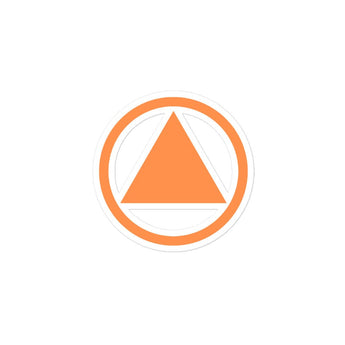 Orange Sobriety Triangle Bubble-Free Sticker – Bright Recovery Symbol - 3″×3″ | Sobervation
