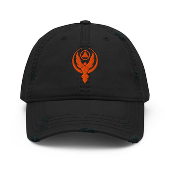 Phoenix Reborn Distressed Dad Hat – Embroidered Sobriety Symbol - Default Title | Sobervation