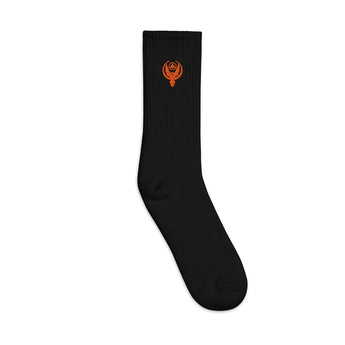 Phoenix Reborn Embroidered Crew Socks | SOCCO SC200 - Black / S/M | Sobervation