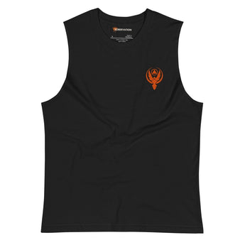 Phoenix Reborn Embroidered Muscle Shirt | Unisex Tank - S | Sobervation