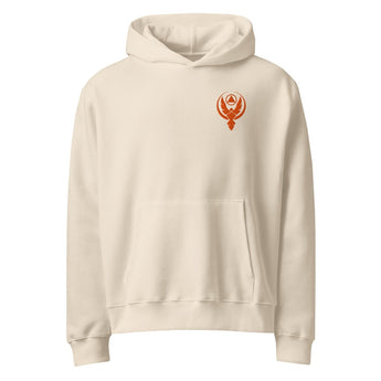 Phoenix Reborn Oversized Hoodie – Embroidered Left Chest - Dust / S | Sobervation