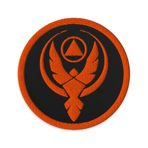 Phoenix Reborn Patch – Rise in Sobriety, Embroidered Symbol - Black | Sobervation