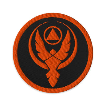 Phoenix Reborn Patch – Rise in Sobriety, Embroidered Symbol - Black | Sobervation