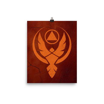 Phoenix Reborn Poster – Red Ember Edition - 8″×10″ | Sobervation