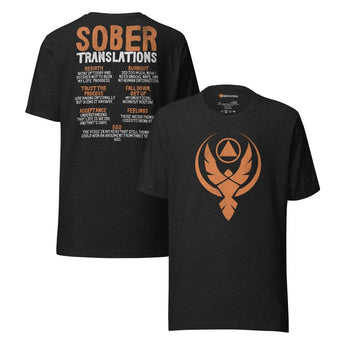 Sober Translations Vol. 4 Phoenix Reborn Tee – Iconic Double-Sided Design - XS | Sobervation