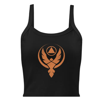 Phoenix Reborn Women’s Micro-Rib Tank – Resilience & Renewal - Solid Black Blend / XS | Sobervation