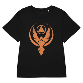 Phoenix Reborn Women's Organic Tee – Rise from the Ashes - Black / S | Sobervation