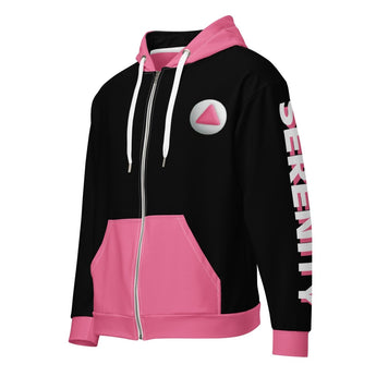 Pink Serenity Cub Zip Hoodie – Lolli’s Light-Hearted Healing - 2XS | Sobervation