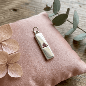 Power Triangle Silver AA Charm – Sterling Silver Recovery Jewelry - Genuine Amethyst Pendant - Sobervation