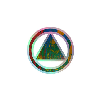 Pride Sobriety Symbol Holographic Sticker - 3″×3″ | Sobervation