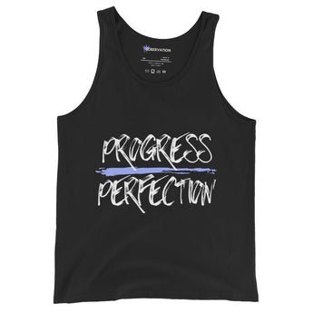 Progress Over Perfection Men's Tank - Recovery Fitness Tank - XS | Sobervation