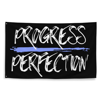 Progress Over Perfection Flag – Recovery Motivational Wall Decor - Default Title | Sobervation
