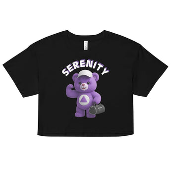 Purple Serenity Cub Crop Tee - Black / XS | Sobervation