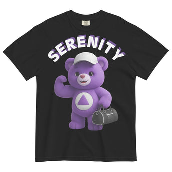 Purple Serenity Cub Garment-Dyed Heavyweight Tee - Black / S | Sobervation