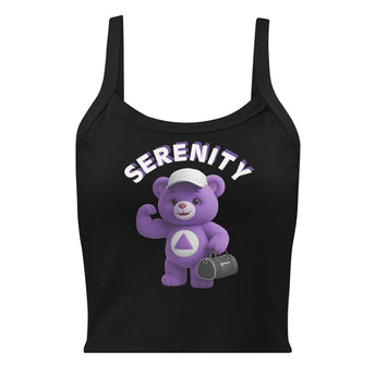Purple Serenity Cub Micro-Rib Tank - Solid Black Blend / XS | Sobervation