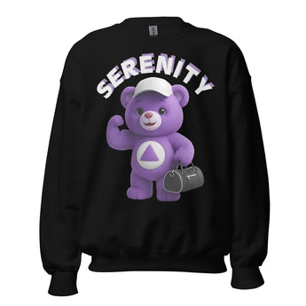 Purple Serenity Cub Sweatshirt – Resilient and Ready – Unisex Sobriety Crewneck - Black / S | Sobervation