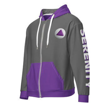 Purple Serenity Cub Zip Hoodie – Nova’s Focus & Freedom - 2XS | Sobervation