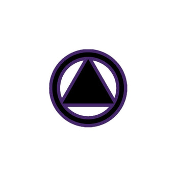 Purple Sobriety Symbol Sticker – Recovery Reminder Sticker - 3″×3″ | Sobervation