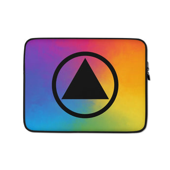 Rainbow Resilience Sobriety Symbol Laptop Sleeve – Pride Recovery Tech Accessory - 13″ | Sobervation