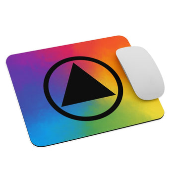 Rainbow Resilience Sobriety Symbol Mouse Pad – Pride Recovery Desk Accessory - Default Title | Sobervation