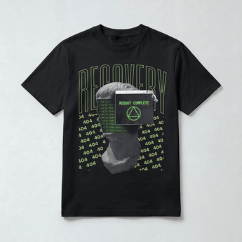 Reboot Complete - Unisex garment-dyed heavyweight t-shirt -S Heavyweight Graphic Print Tee - Sobervation
