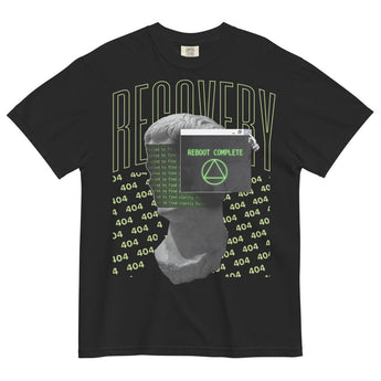 Reboot Complete - Unisex garment-dyed heavyweight t-shirt - S | Sobervation