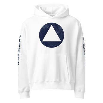 Recovery Mode Oversized Hoodie | Killing Time Not Brain Cells - White / S | Sobervation