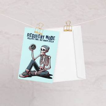 Recovery Mode Skeleton Greeting Card - Default Title | Sobervation