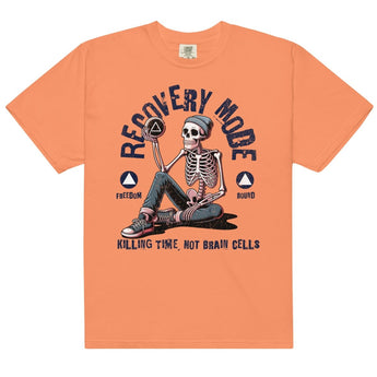 Recovery Mode – Skeleton Heavyweight Tee - Terracotta / S | Sobervation