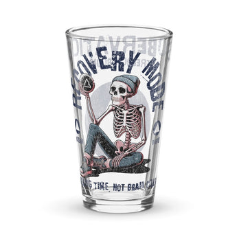 Recovery Mode Skeleton Pint Glass – Sober Lifestyle Drinkware - Default Title | Sobervation