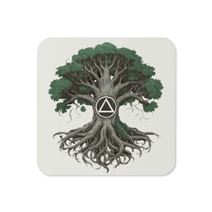 Recovery Roots Cork-Back Coaster - Default Title | Sobervation