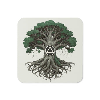 Recovery Roots Cork-Back Coaster - Default Title | Sobervation