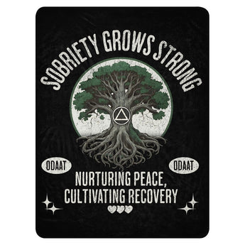 Recovery Roots Sherpa Blanket – Sobriety Grows Strong - Default Title | Sobervation