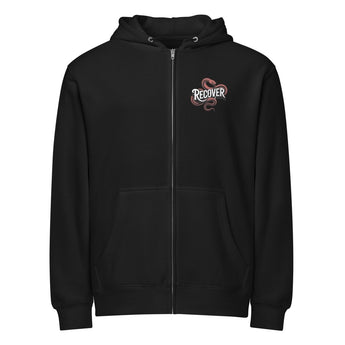 Recovery Snake Zip Hoodie – Sobriety Symbol Streetwear - Black / S | Sobervation