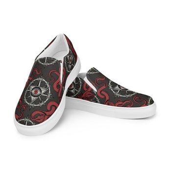 Recovery Snake Men's Slip-On Shoes – Sobriety Symbol Pattern - 5 | Sobervation
