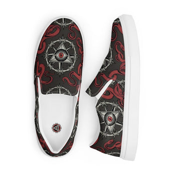 Recovery Snake Women's Slip-On Shoes – Sobriety Symbol Pattern - 5 | Sobervation