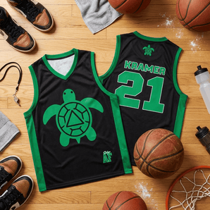 Recovery Turtle Custom Basketball Jersey | Personalized Recovery Sportswear | Sobervation - 2XS Custom Basketball Jersey - Sobervation