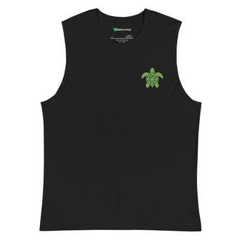 Recovery Turtle Embroidered Unisex Muscle Shirt - S | Sobervation