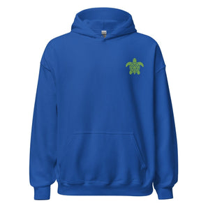 Recovery Turtle Hoodie – Embroidered Front + Back Print - Royal / S | Sobervation