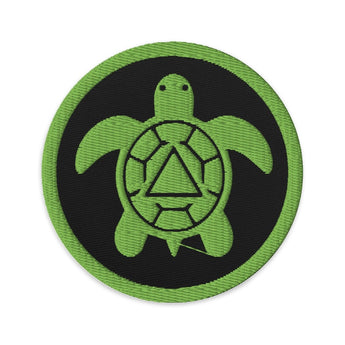 Recovery Turtle Patch – Slow & Steady Progress in Sobriety - Black | Sobervation
