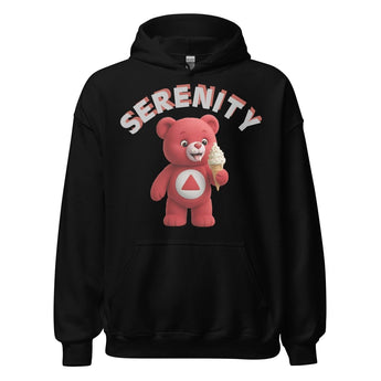 Red Serenity Cub Hoodie – Red Bear with Ice Cream Cone - Black / S | Sobervation