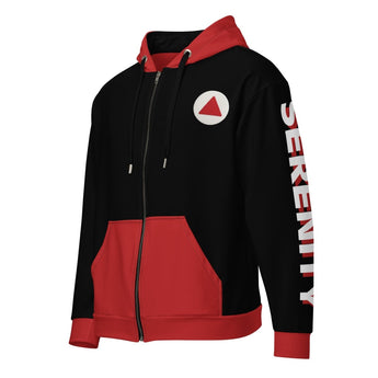 Red Serenity Cub Zip Hoodie – Ruby’s Sweet Side of Sobriety - 2XS | Sobervation