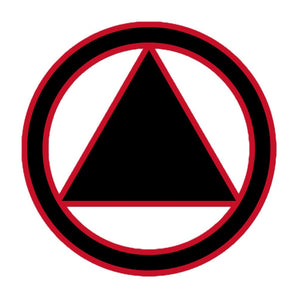 Red Sobriety Symbol Sticker – Courage Recovery Reminder Sticker - 5.5″×5.5″ | Sobervation