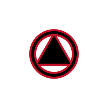 Red Sobriety Symbol Sticker – Courage Recovery Reminder Sticker - 3″×3″ | Sobervation